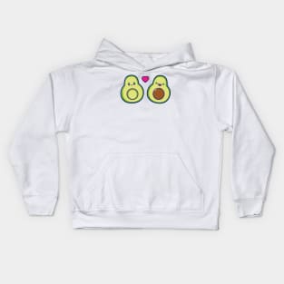 Cute Couple Avocado Cartoon Kids Hoodie